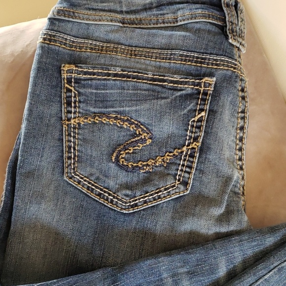 Womens Silver Jean's aiko 28 length 34 flare - Picture 3 of 5